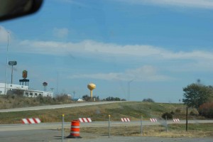 Smiley Face Water Tower in Iowa