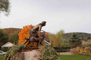 Statue on the Cooperstown waterfront