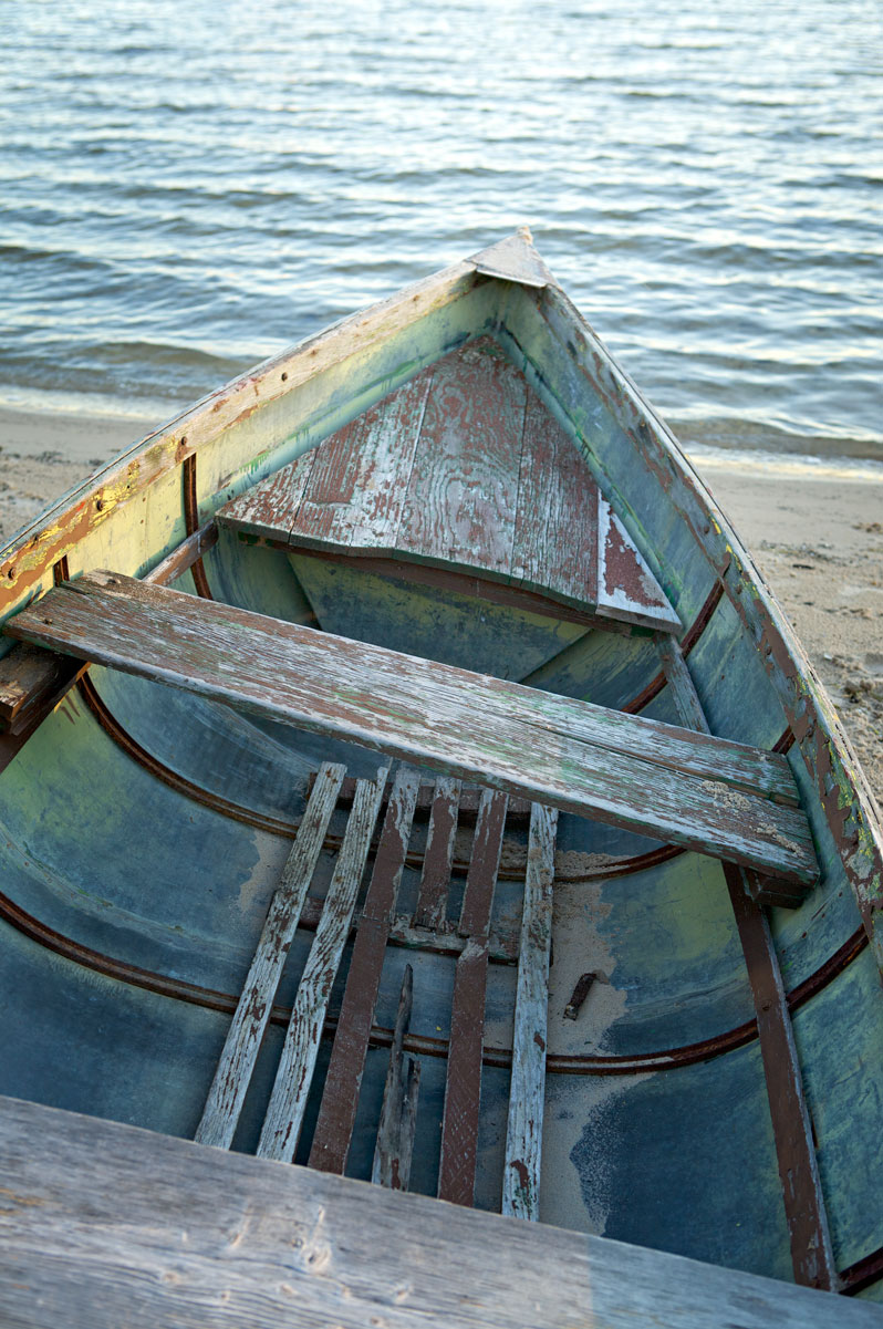 Photo of old wooden boat — Horton Bay, Michigan